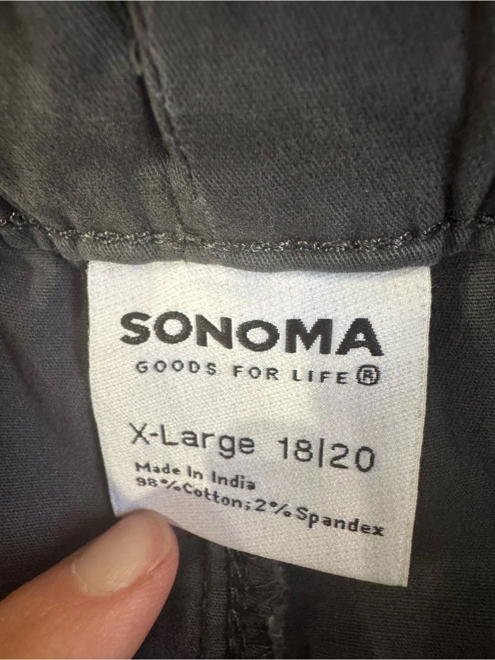 Sonoma Boys XL 18/20 Gray Pull On Casual Jogger Pants Stretch Elastic Waist